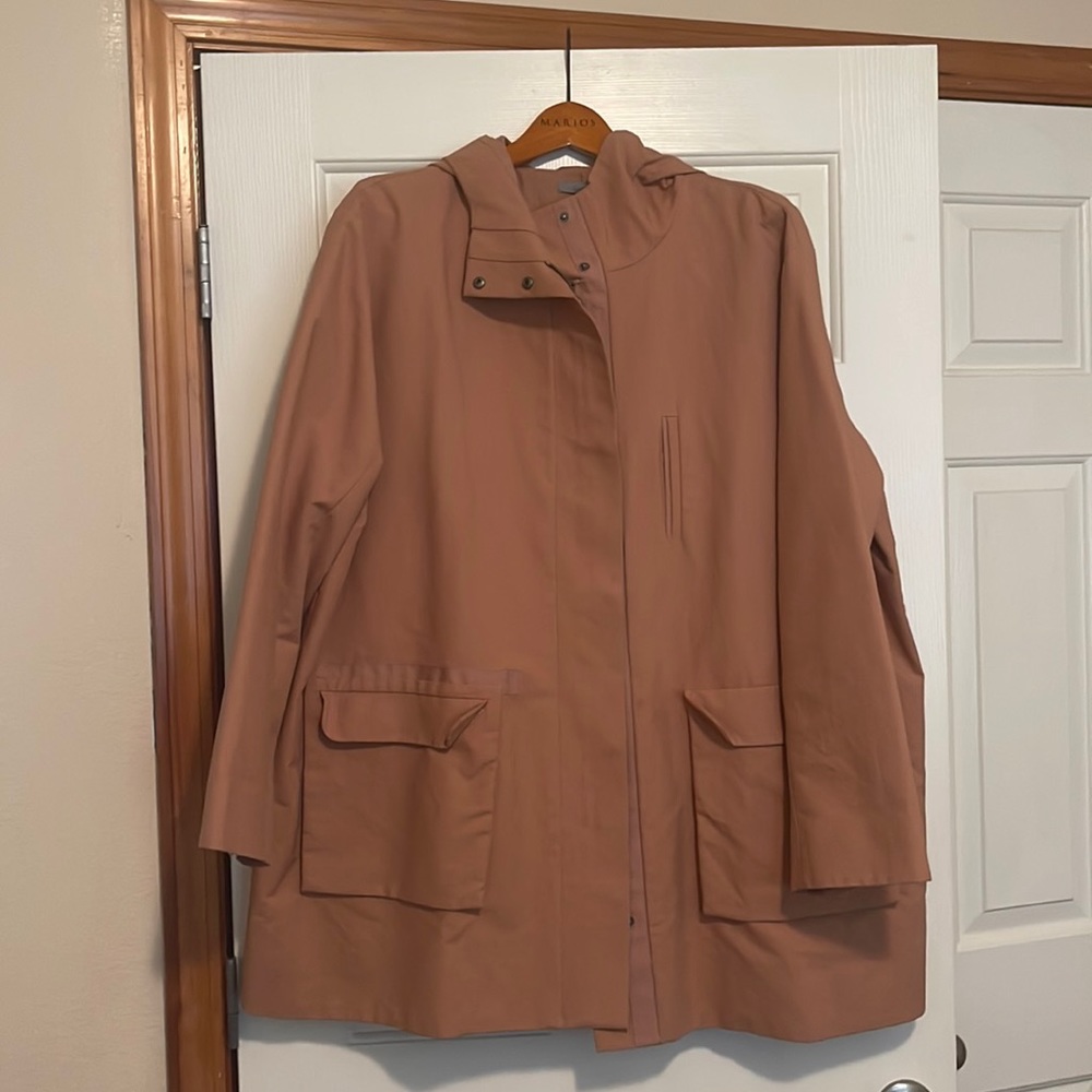 COS Dusty Rose Hooded Raincoat
